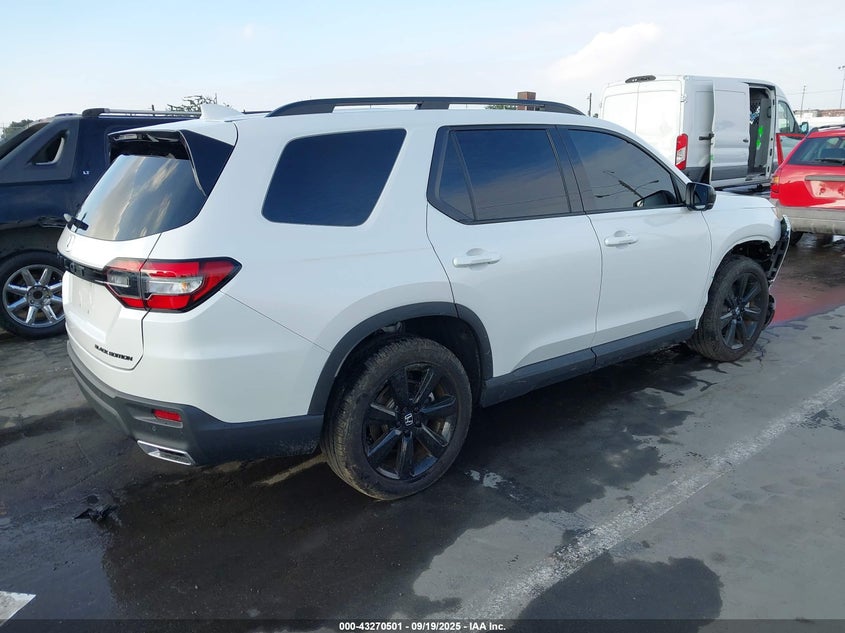 Vin: 5fnyg1h9xsb095971, lot: 43765085, honda pilot black edition 20254