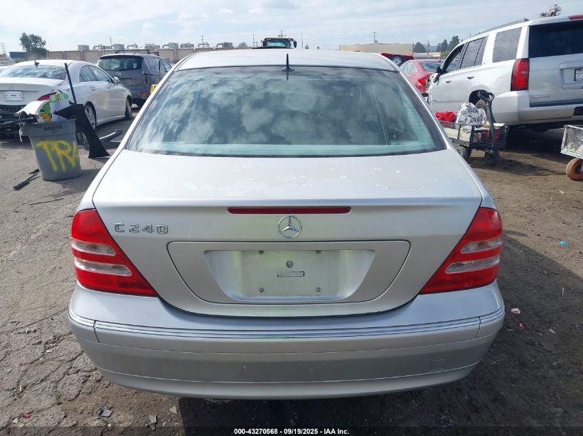 2001 Mercedes-Benz C 240 VIN: WDBRF61JX1F074345 Lot: 43270568