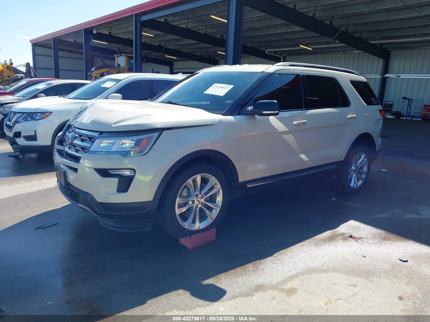 1FM5K8D82JGA97849 2018 Ford Explorer 3.5 Xlt Beige