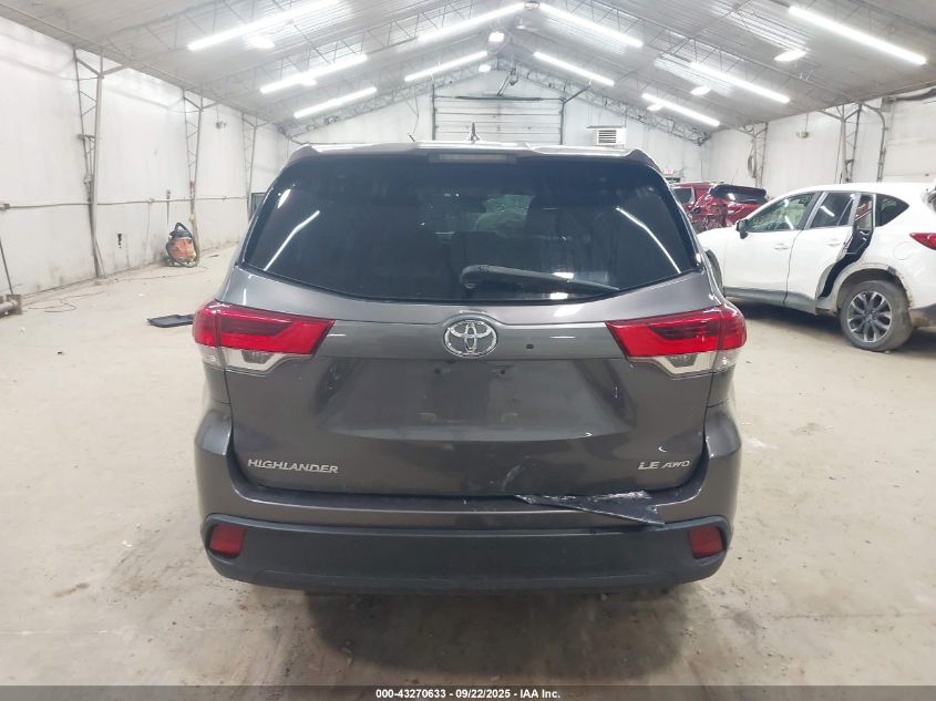 2018 Toyota Highlander Le Plus VIN: 5TDBZRFH1JS870497 Lot: 43270633