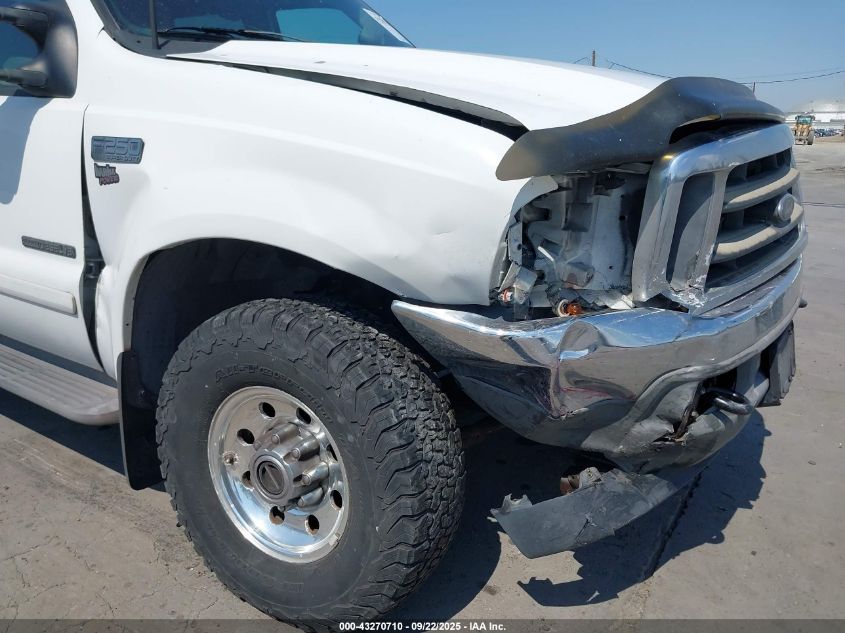 2002 Ford F-250 Lariat/Xl/Xlt VIN: 1FTNW21F22EB31942 Lot: 43270710