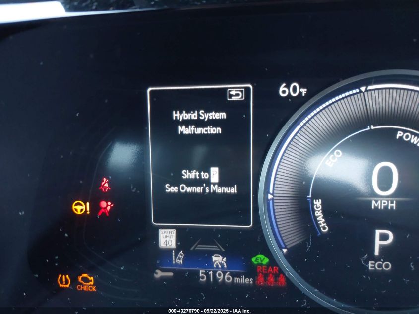 2022 Lexus Nx 350H VIN: JTJAKCEZ3N5003389 Lot: 43270790