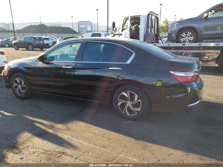 2017 Honda Accord 2.4 Lx Black Lot 111043270886 Vin 1HGCR2F39HA190873