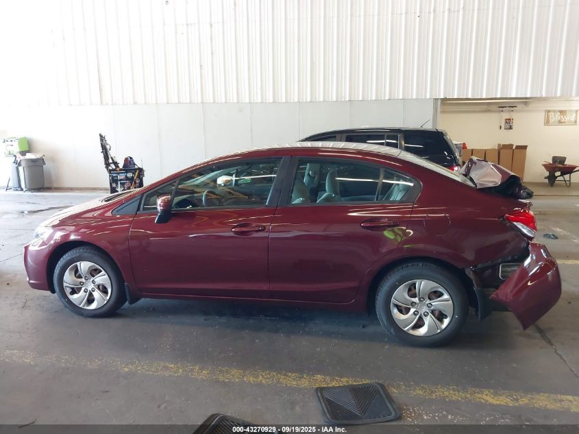 2014 Honda Civic Lx VIN: 19XFB2F50EE207652 Lot: 43270929