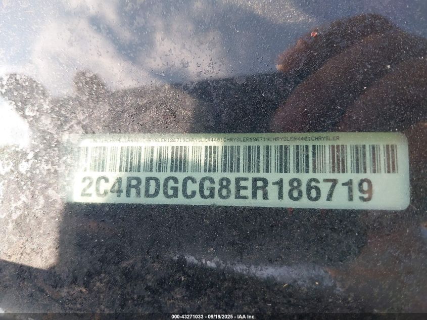 2014 Dodge Grand Caravan Sxt VIN: 2C4RDGCG8ER186719 Lot: 43271033