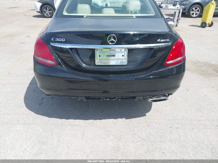 2015 Mercedes-Benz C 300 4Matic VIN: 55SWF4KB5FU005072 Lot: 43271086