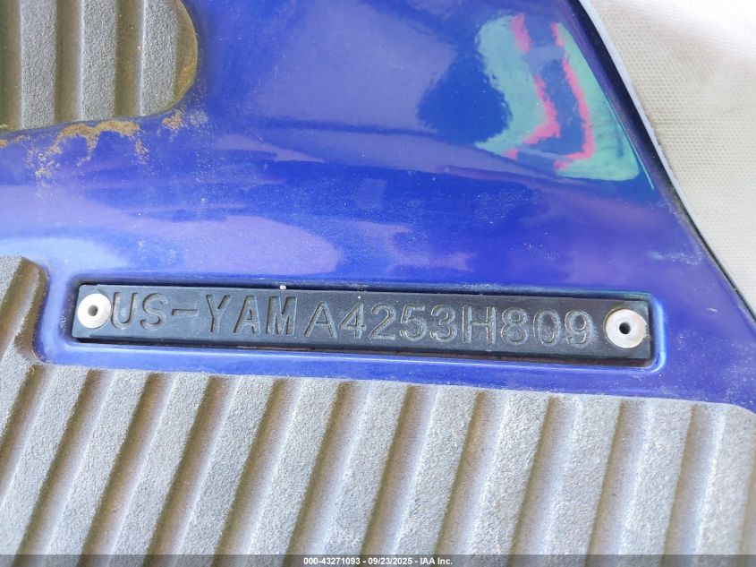 2009 Yamaha Fzr VIN: YAMA4253H809 Lot: 43271093
