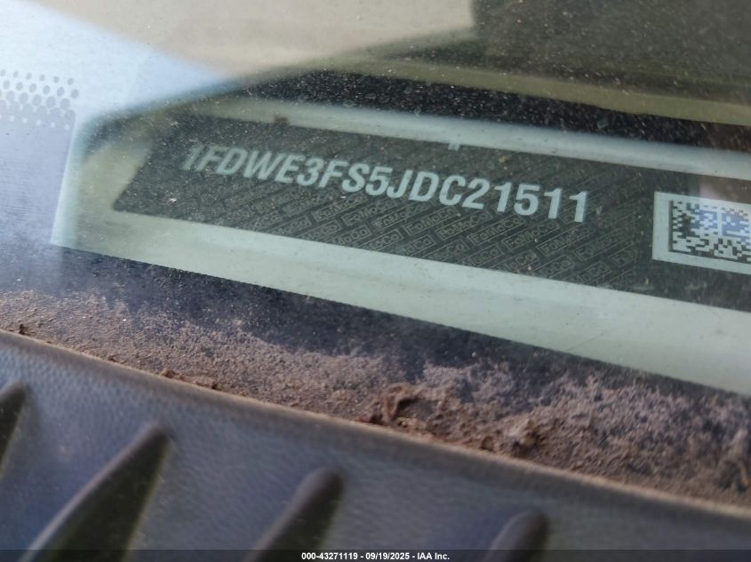 2018 Ford E-350 Cutaway VIN: 1FDWE3FS5JDC21511 Lot: 43271119