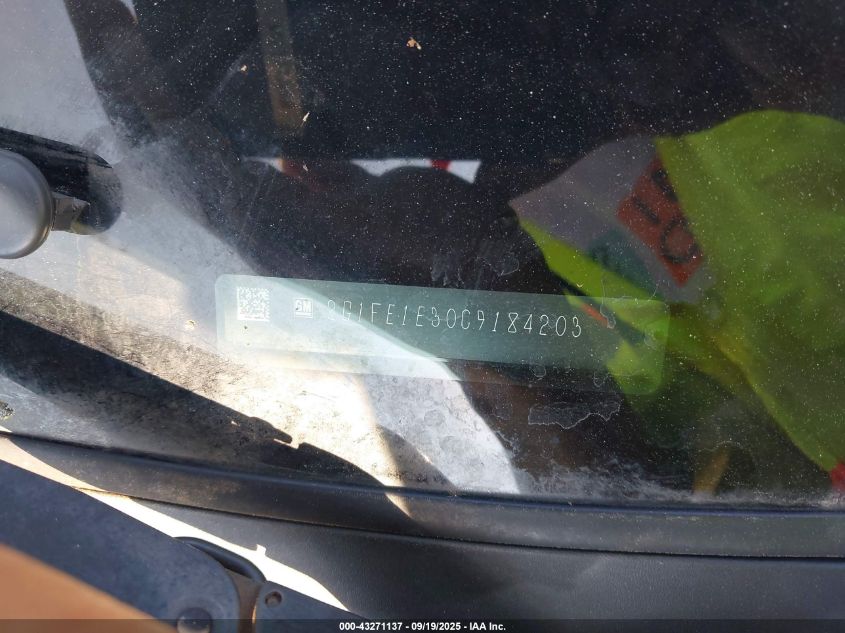 2012 Chevrolet Camaro 1Ls VIN: 2G1FE1E30C9184203 Lot: 43271137