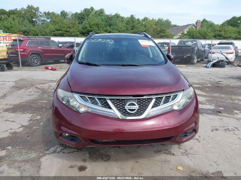 2012 Nissan Murano Sl VIN: JN8AZ1MW3CW236579 Lot: 43271230