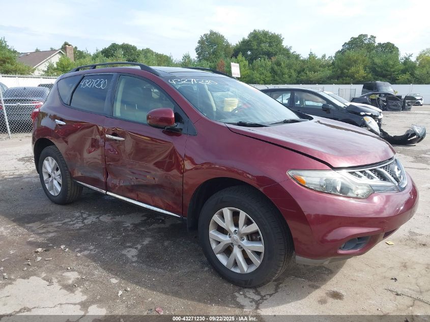 2012 Nissan Murano Sl VIN: JN8AZ1MW3CW236579 Lot: 43271230