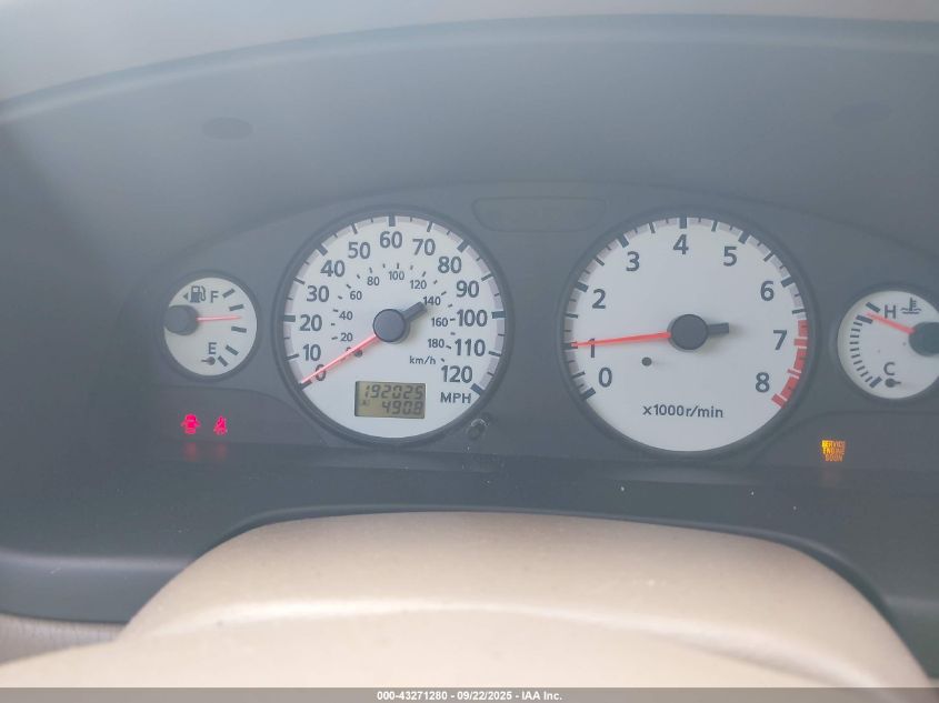 2002 Nissan Pathfinder Le VIN: JN8DR09X32W661789 Lot: 43271280