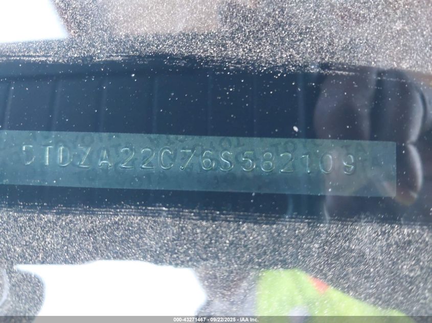 2006 Toyota Sienna Xle VIN: 5TDZA22C76S582109 Lot: 43271467