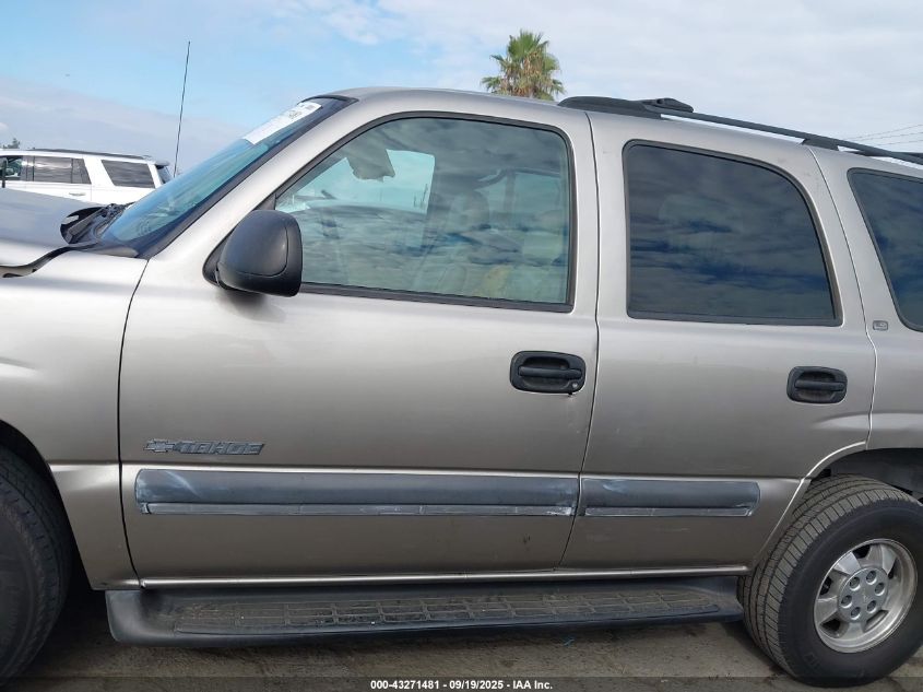 2002 Chevrolet Tahoe Ls VIN: 1GNEC13T42R140227 Lot: 43271481
