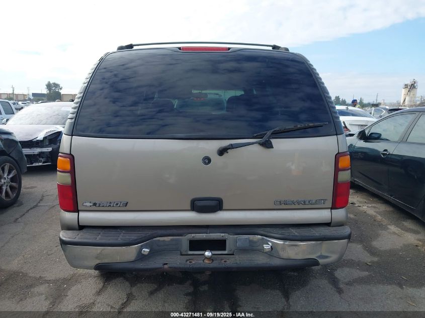 2002 Chevrolet Tahoe Ls VIN: 1GNEC13T42R140227 Lot: 43271481