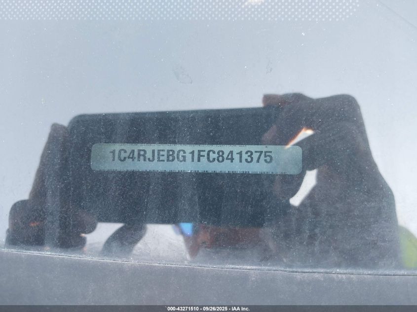 2015 Jeep Grand Cherokee Limited VIN: 1C4RJEBG1FC841375 Lot: 43271510