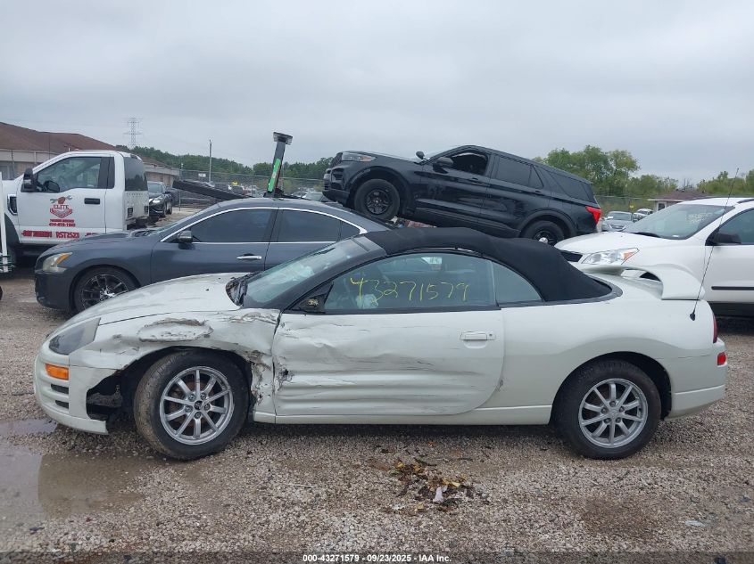 2001 Mitsubishi Eclipse Spyder Gs VIN: 4A3AE45G11E192386 Lot: 43271579