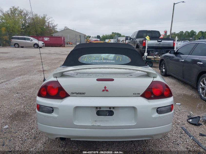 2001 Mitsubishi Eclipse Spyder Gs VIN: 4A3AE45G11E192386 Lot: 43271579