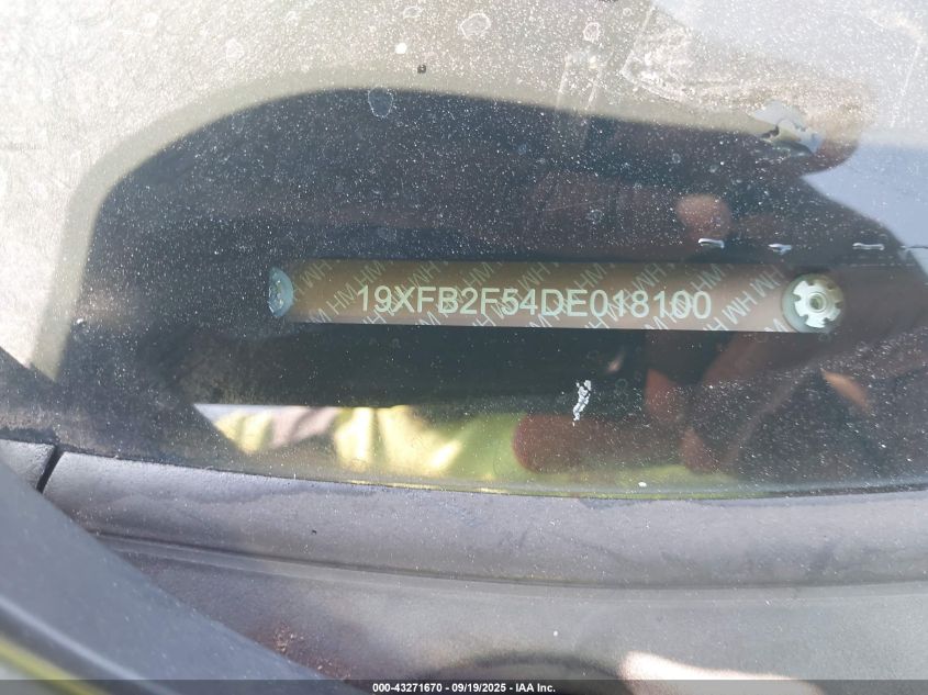 2013 Honda Civic Lx VIN: 19XFB2F54DE018100 Lot: 43271670