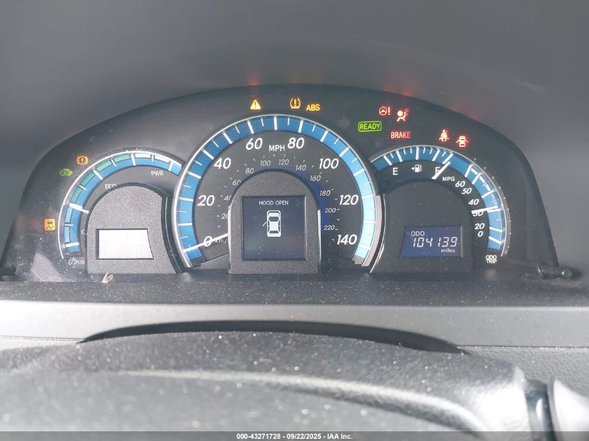 2012 Toyota Camry Hybrid Xle VIN: 4T1BD1FK2CU011568 Lot: 43271728