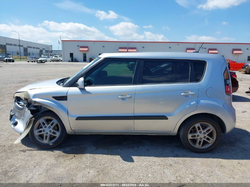 2011 Kia Soul + VIN: KNDJT2A22B7286998 Lot: 43272171