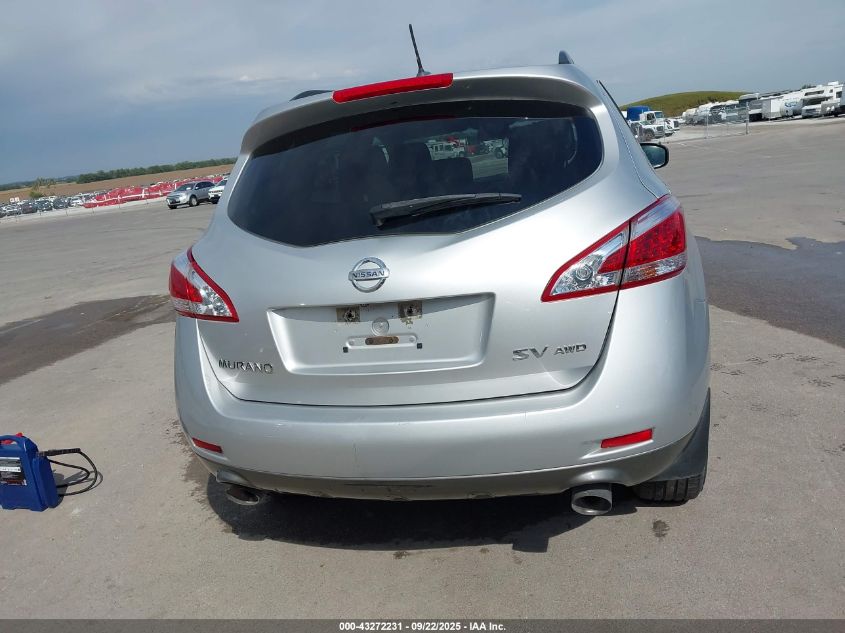 2012 Nissan Murano Sv VIN: JN8AZ1MW6CW208601 Lot: 43272231