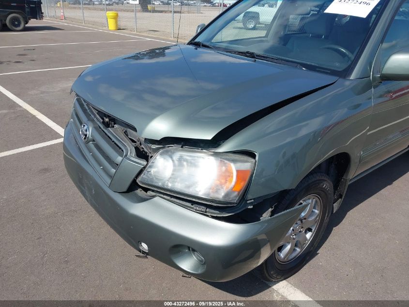 2004 Toyota Highlander V6 VIN: JTEEP21A840055396 Lot: 43272496