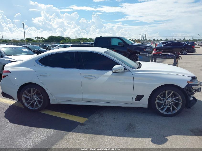 2022 Genesis G70 2.0T Rwd VIN: KMTG34TA9NU093295 Lot: 43272693