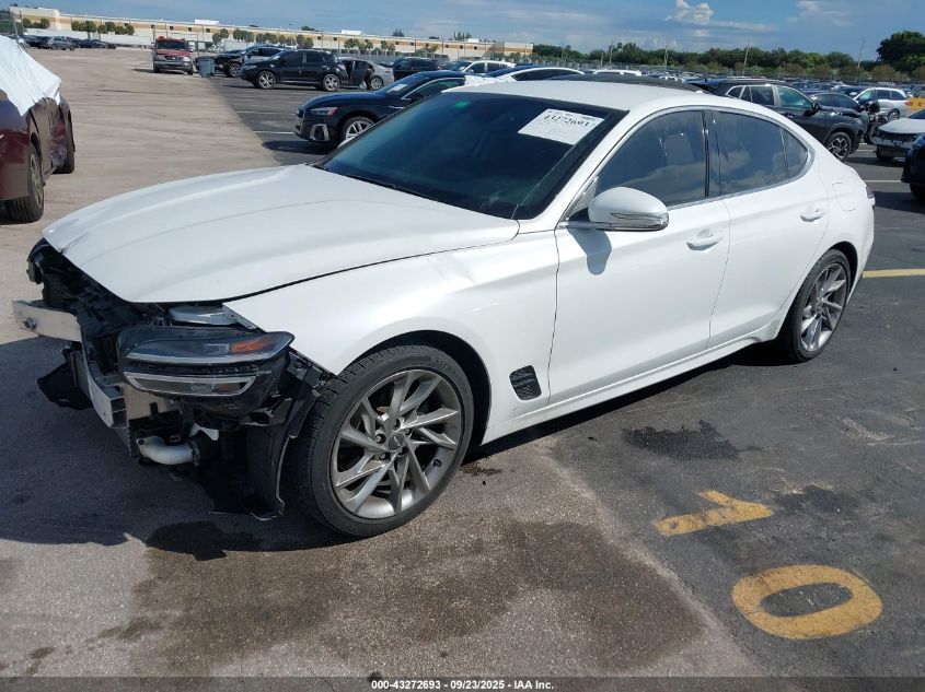 2022 Genesis G70 2.0T Rwd VIN: KMTG34TA9NU093295 Lot: 43272693
