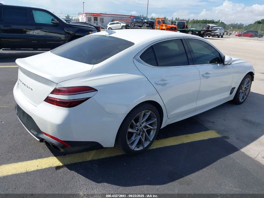 2022 Genesis G70 2.0T Rwd VIN: KMTG34TA9NU093295 Lot: 43272693