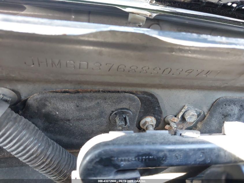 2008 Honda Fit Sport VIN: JHMGD37688S039741 Lot: 43272900