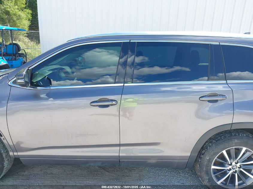 2017 Toyota Highlander Xle VIN: 5TDJZRFH9HS435958 Lot: 43272932