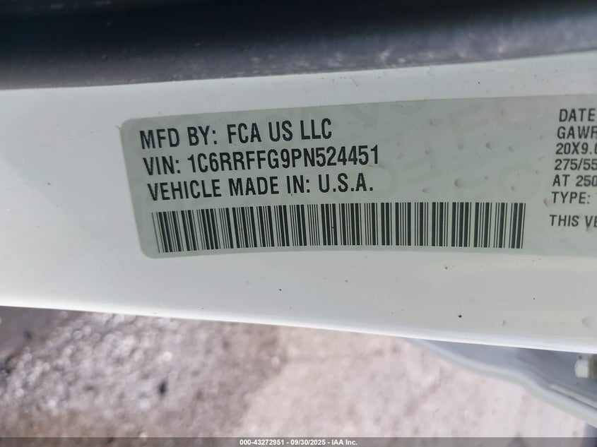 2023 RAM 1500 BIG HORN  4X4 5'7 BOX - 1C6RRFFG9PN524451