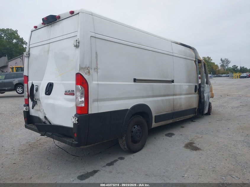 Vin: 3c6mrvjg1me566835, lot: 43767799, ram promaster 3500 cargo van high roof 159 wb ext 20214