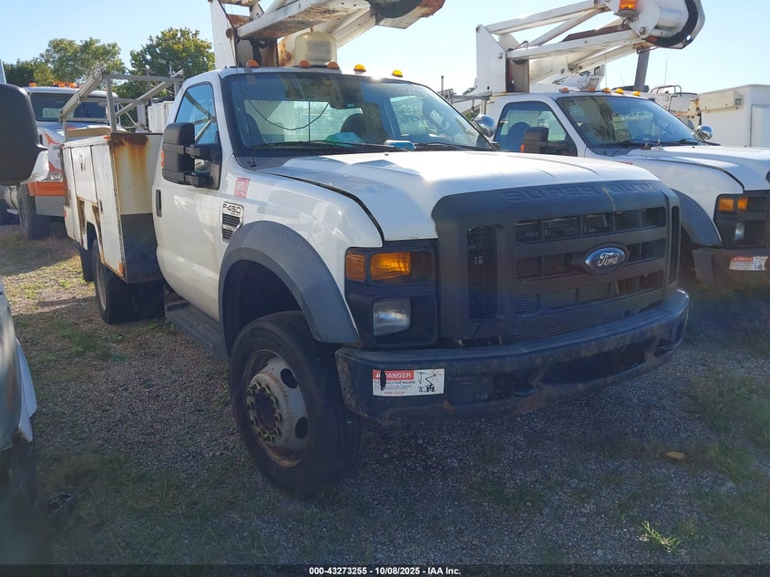 2008 Ford F-450 Chassis Xl/Xlt white truck gasoline 1FDXF46Y38EE41312 photo #1