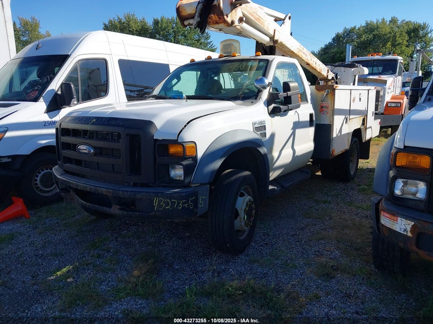 2008 Ford F-450 Chassis Xl/Xlt white truck gasoline 1FDXF46Y38EE41312 photo #3