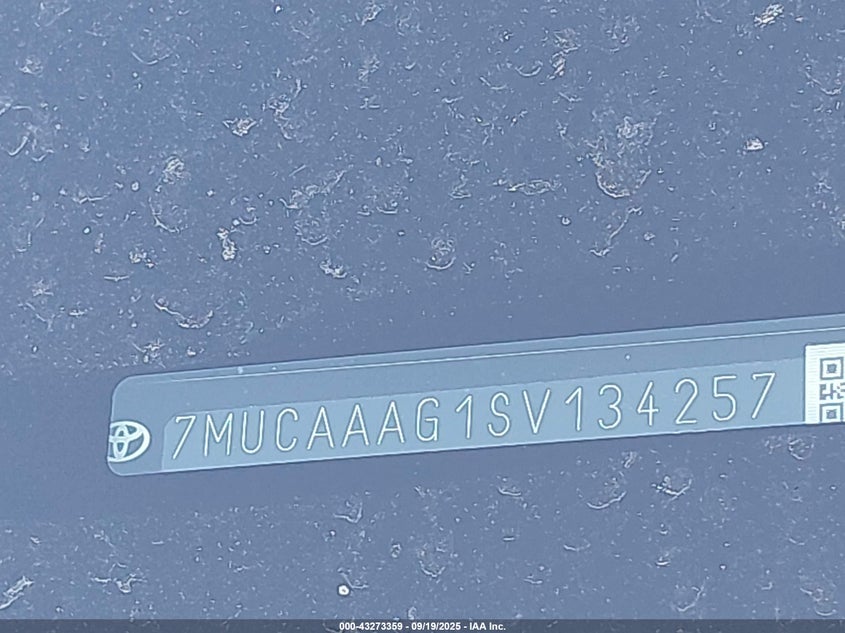 2025 TOYOTA COROLLA CROSS LE 7MUCAAAG1SV134257