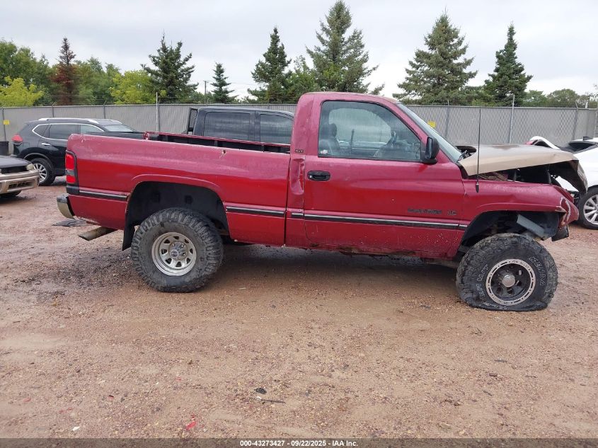 1996 Dodge Ram 1500 VIN: 1B7HF16Y5TS680510 Lot: 43273427