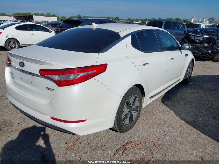 Vin: knagm4adxb5007004, lot: 43768111, kia optima hybrid ex 20114