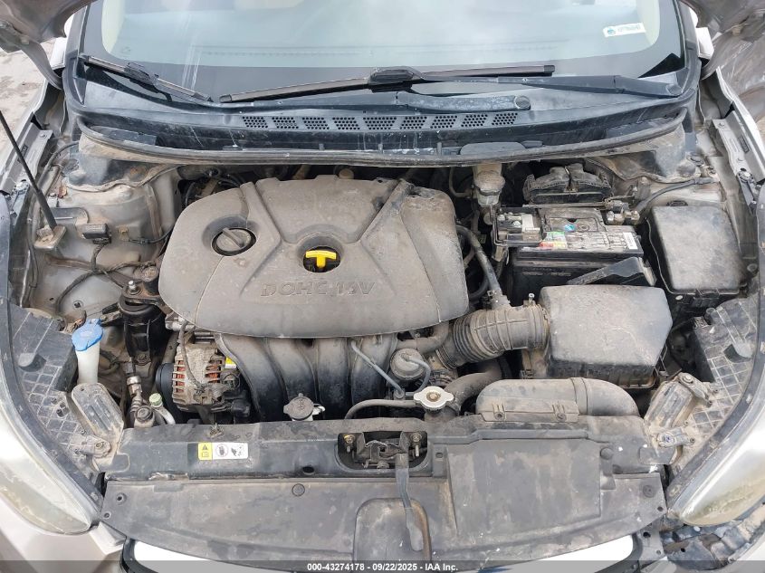 2013 Hyundai Elantra Gls VIN: 5NPDH4AE3DH274538 Lot: 43274178