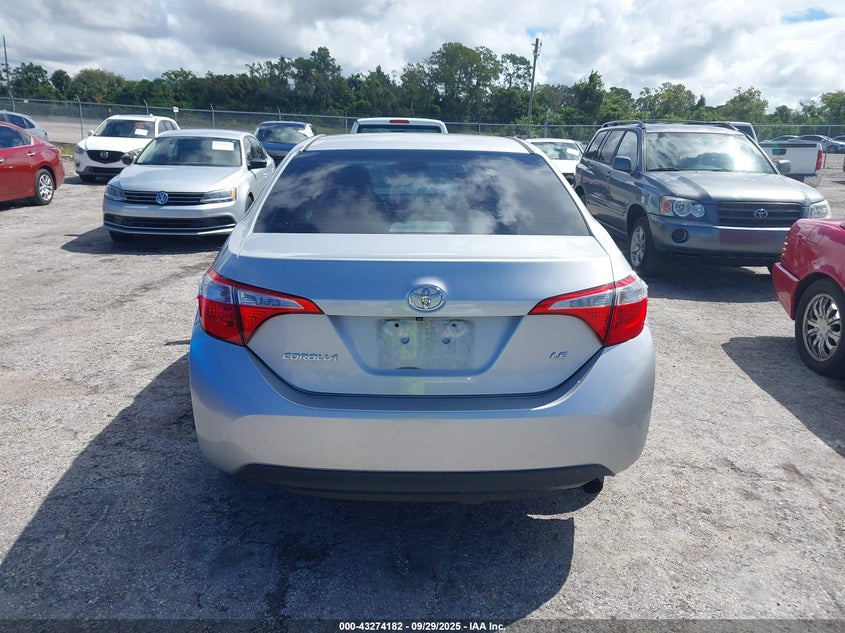 2016 Toyota Corolla Le VIN: 5YFBURHE9GP431843 Lot: 43274182