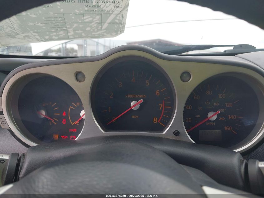 2003 Nissan 350Z Touring VIN: JN1AZ34D03T105202 Lot: 43274229