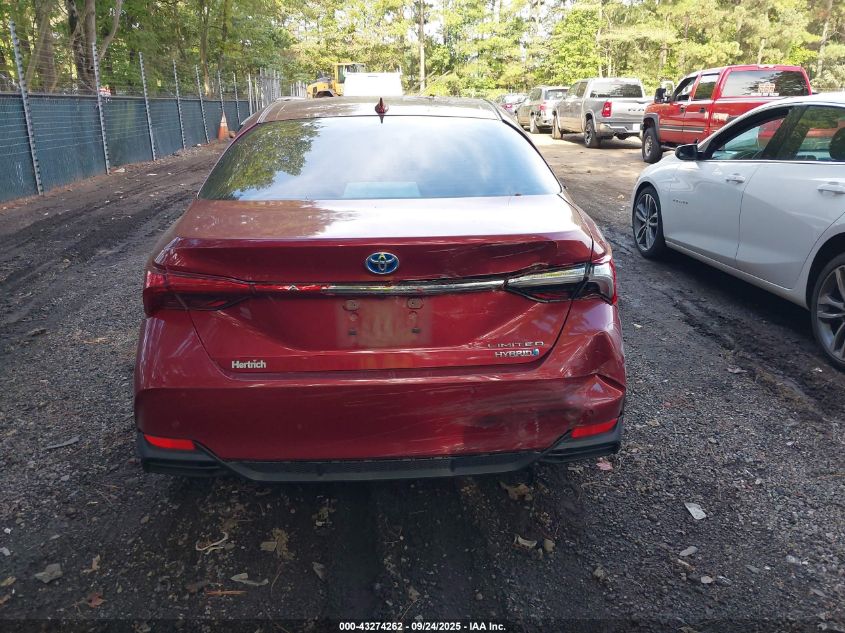 2021 Toyota Avalon Limited Hybrid VIN: 4T1DA1AB7MU004397 Lot: 43274262