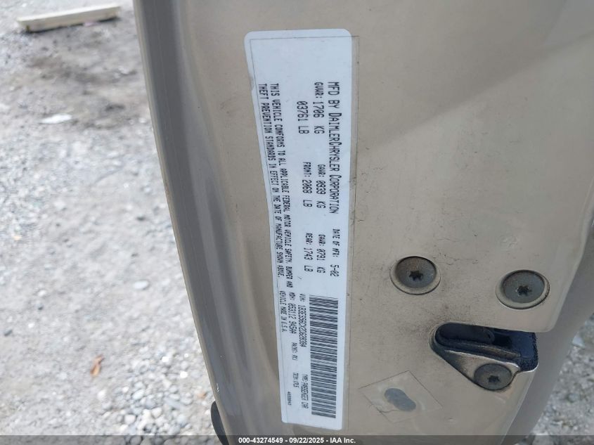 2002 Dodge Neon Sxt VIN: 1B3ES56CX2D628384 Lot: 43274549