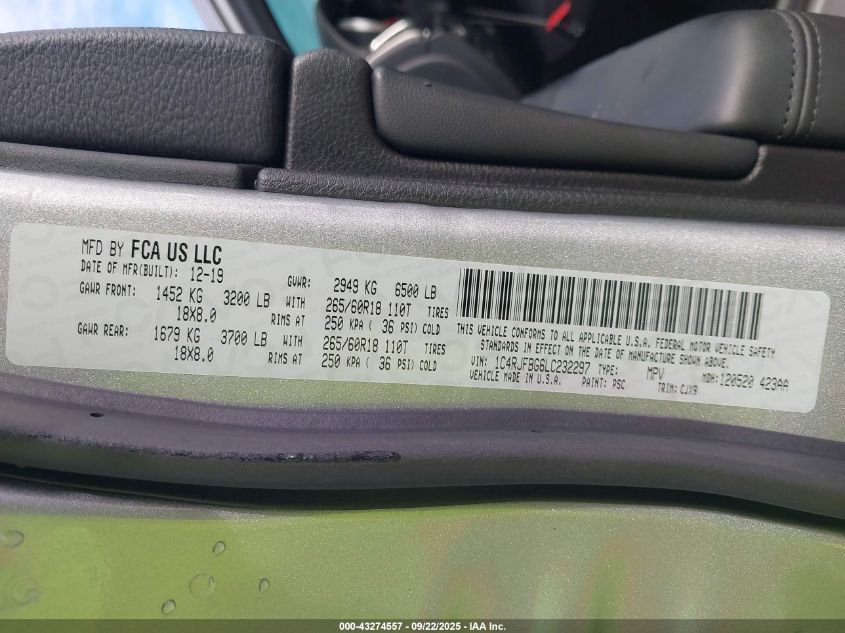 2020 Jeep Grand Cherokee Limited 4X4 VIN: 1C4RJFBG6LC232297 Lot: 43274557