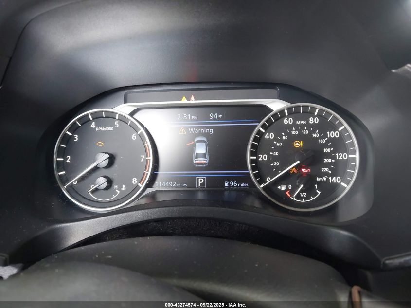 2019 Nissan Altima 2.5 Sr VIN: 1N4BL4CV4KC186101 Lot: 43274574