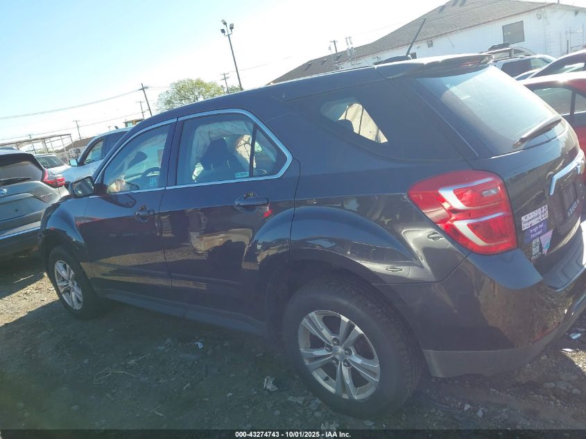 2016 Chevrolet Equinox Ls VIN: 2GNFLEEK3G6317174 Lot: 43274743
