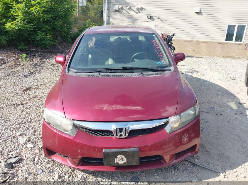 2009 Honda Civic Lx VIN: 2HGFA16599H501298 Lot: 43274809