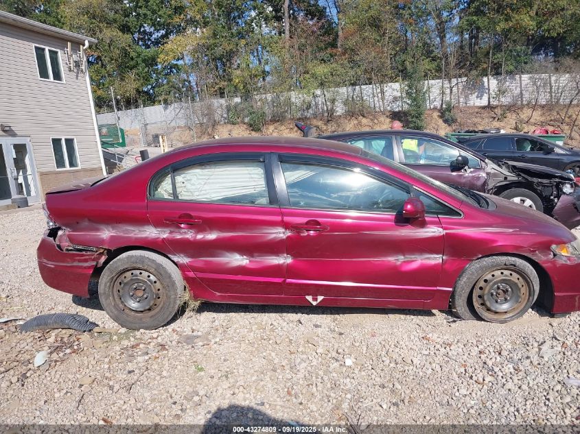 2009 Honda Civic Lx VIN: 2HGFA16599H501298 Lot: 43274809