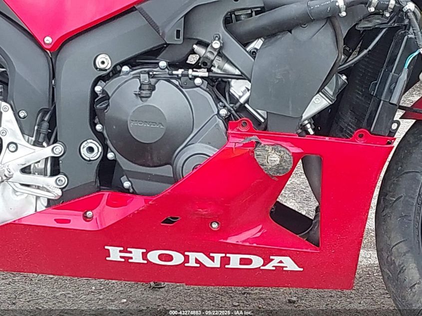 2024 Honda Cbr600 Rr VIN: JH2PC40J1RK100509 Lot: 43274883